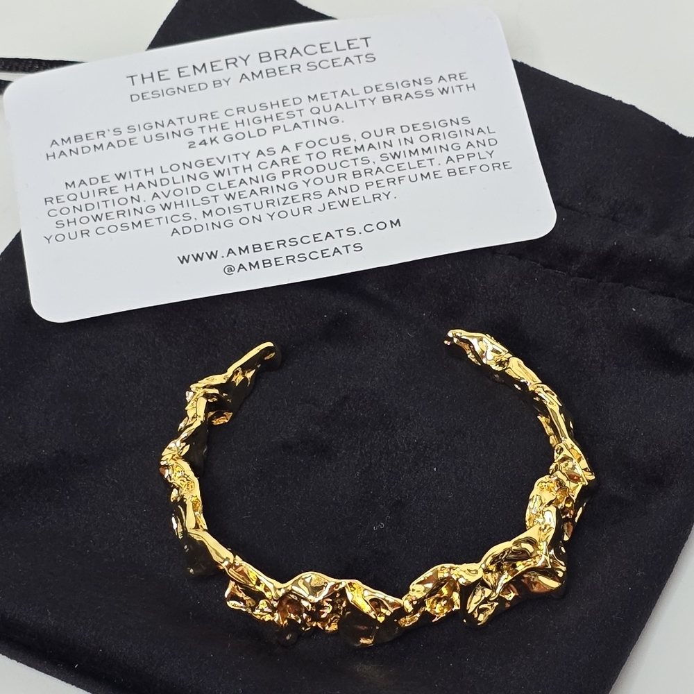 Amber Sceats 24K Gold Plated Emery Cuff Bracelet - Picture 3 of 4
